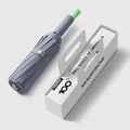 Automatic grey anti-UV umbrella for sun and rain with minimalist premium packaging box - 72 Ribs (Gift Box Edition) / Mist Grey