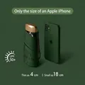 Compact dark green 6-fold capsule sun umbrella with UPF 50+ UV protection rating - Flat 5-Fold 6-Ribs (Dark Green)