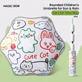 Parapluie automatique de sécurité pour enfants avec des motifs d'animaux colorés - Automatique Anti-Rebond Sécurité / Coins Arrondis + Bande Réfléchissante / Animaux Colorés