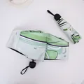 Compact green folding umbrella with cartoon leaf pattern for sun and rain protection - 5-Fold Mini Manual (Panda)