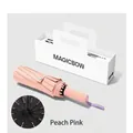 Ombrello pieghevole automatico premium in rosa pesca con confezione regalo bianca - Ingrandito 12K 72 Stecche Verde Artico / Set Scatola Regalo Completamente Automatico