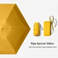 Ultra-light apricot yellow five-fold mini sun umbrella with 15cm folded size - Six-fold Card Case Umbrella / 6 Ribs / Apricot Yellow
