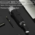 Premium grey 10-rib automatic folding umbrella with LED handle flashlight and reflective edge - 10-Rib Automatic (with LED Light) / Gray