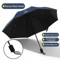 Durable manual folding umbrella with UV protection and black handle, 95cm diameter - Manual 8-Bone Regular UV / Navy Blue
