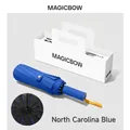 Ombrello pieghevole automatico color blu Carolina del Nord con confezione regalo portatile - Ingrandito 12K 72 Stecche Blu Klein / Set Scatola Regalo Completamente Automatico