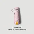 Sakura pink mini capsule sun umbrella with 6-rib compact design for sun protection - 6-Rib (No Box) / Light Pink