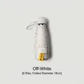 Compact off-white capsule sun umbrella with UPF50+ protection and 6-rib foldable design - 6-Rib (No Box) / Off White