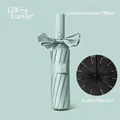 Automatic folding sun and rain umbrella in mint green with a 105cm diameter canopy - Three-Fold Automatic / 24-Rib Extra Large / Mint Green