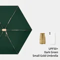 Dark green 5-fold pocket sun umbrella with UPF 50+ protection - 14CM 6-Fold Flat Umbrella / Dark Green