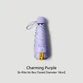 Compact purple five-fold capsule sun umbrella with UPF50+ UV protection, 18cm long - 6-Rib (No Box) / Light Purple