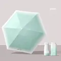 Small portable mint green sun umbrella with UPF 50+ UV protection and storage case - 6-Fold Flat Umbrella / 15cm Closed Length / Mint Green