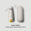 Compact off-white capsule sun umbrella with UPF50+ protection and 18cm folded length - 6-Rib (With Box) / Off White