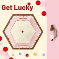 Mini floral folding umbrella with a pink check pattern and matching storage pouch - Upgraded 6 Ribs Rain and Shine Umbrella / Flower Dance Coffee