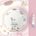 Cute pink plaid foldable umbrella with cat theme, windmill top and cat paw handle - Manual Model / 55cmx8K / Blue