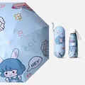 Portable mini 5-fold sun and rain umbrella with cute cartoon girl and hard capsule case - Digital Print (5-Fold Mini Style) / 8-Rib 5-Fold Umbrella (With Eye Case) / Movie Cola