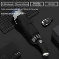 Automatic folding umbrella in business blue with reflective strip and LED light - 10-Rib Enlarged Reverse Automatic LED Flagship Style / Navy Blue