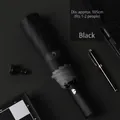 Automatic black umbrella with a reflective edge for maximum safety and sun protection. - 12 Ribs Enlarged Reflective / Black