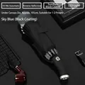 Professional automatic reverse folding umbrella with LED light handle and sky blue lining - 10-Rib Automatic with LED / Light Blue
