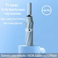 Light blue fully automatic 10-rib windproof folding umbrella with UV protection - P Series (10 Ribs) / Light Blue