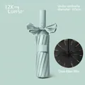 Premium automatic folding mint green sun umbrella with 12 ribs and UPF50+ protection - French Automatic Series / 12-Rib Automatic Series / Mint Green