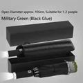 10-rib automatic reverse folding umbrella with LED handle in army green and gift box - 10-Rib Auto Inverted LED Light Gift Box / Forest Green