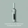 High-quality 16-rib automatic folding umbrella in mint green, enlarged 105cm canopy coverage - 16 Ribs Automatic Series / Mint Green