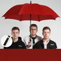 Large burgundy automatic long handle umbrella with 123cm diameter for 2-3 people. - Extra Large Straight Handle-Wine Red