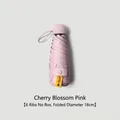 Portable compact UV protection sun umbrella in cherry blossom pink finish - 6 Ribs (No Box) / Light Pink