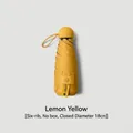 Compact lemon yellow 6-rib folding umbrella with UPF50+ sun protection, 18cm wide - 6 Ribs (No Box) / Lemon Yellow