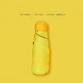 Compact portable yellow 5-fold capsule sun and rain umbrella with 6-rib sturdy frame - 6-Rib 5-Fold Capsule Style (Mini) / Macaron Series / Lemon Yellow