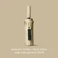 Compact 16-rib automatic folding umbrella in soft peach yellow with large 105cm coverage - 16 Ribs Automatic Series / Peach Yellow