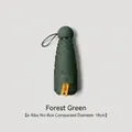 Compact forest green five-fold sun and rain umbrella with UPF50 plus UV protection - 6 Ribs (No Box) / Dark Green