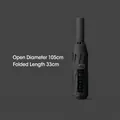 Premium black automatic folding umbrella with 105cm open diameter and 33cm length - 10 Ribs Automatic Series / Starry Black