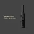 Automatic folding umbrella in sleek gray, canopy diameter 105cm, folded length 33cm - Upgraded 10-Rib Large Automatic Umbrella / Black