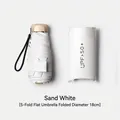 Compact 5-fold UV protection umbrella in quicksand white for travel and sunshade - Flat 5-Fold (UPF50+) / Off White