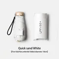 Compact quicksand white five-fold sun umbrella with UPF 50+ protection and 18cm case - 5-Fold Flat Umbrella / 18cm (Folded Diameter) / Off White
