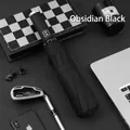 Premium automatic folding umbrella in obsidian black finish with durable reinforced frame - Automatic 10-Rib Black Glue Obsidian Black