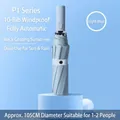 Large light blue automatic folding umbrella with UV protection and 10-rib windproof frame - Large 10-Rib Automatic / Light Blue