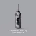Automatic 16-rib folding sun and rain umbrella in misty gray with 105cm canopy - 16-Rib Automatic Black Glue Umbrella / Mist Grey
