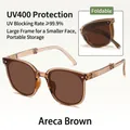 Occhiali da sole pieghevoli color marrone betel con protezione UV400 e montatura - Marrone Cocco (Protezione UV)