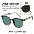 Occhiali da sole oversize pieghevoli professionali in verde spazio profondo con protezione UV400 - Verde Spazio Profondo (Protezione UV)