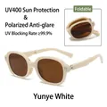 Occhiali da sole polarizzati pieghevoli con montatura crema e ottima protezione UV400 - Occhiali da sole pieghevoli / Bianco Campo di Nuvole 6ª Gen (Polarizzato)