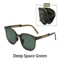 Occhiali da sole pieghevoli protezione UV verde spazio profondo con montatura grande - Occhiali da sole pieghevoli / Verde Spazio Profondo 2ª Gen Naselli a Cuscinetto d'Aria (Polarizzato)