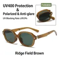 Occhiali da sole polarizzati pieghevoli marroni con protezione UV400 e montatura - Occhiali da sole pieghevoli / Marrone Cresta Selvaggia 6ª Gen (Polarizzato)