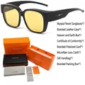 Set occhiali da sole polarizzati per visione notturna con montatura TR90 e accessori. - Scatola regalo / Visione Notturna Montatura Nera