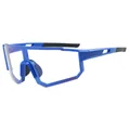 Blue cycling sports sunglasses with UV protection and windproof design for outdoor racing - C6 Blue Frame Photochromic Grey
