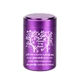 Premium purple aluminum alloy pet memorial urn with heart tree engraving and poem - 70x45mm / Purple