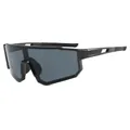 Professional black frame cycling sunglasses with dark grey UV400 protection lenses - C9 Shiny Black Frame Grey Lens