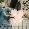 Elegant 5-head artificial pink peony bouquet for home decor and wedding photography - Light Pink