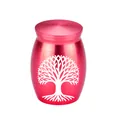 Miniature red aluminum alloy pet memorial cremation urn with Tree of Life symbol - Tree of Life Pattern (21562) / 30x40mm / Red
